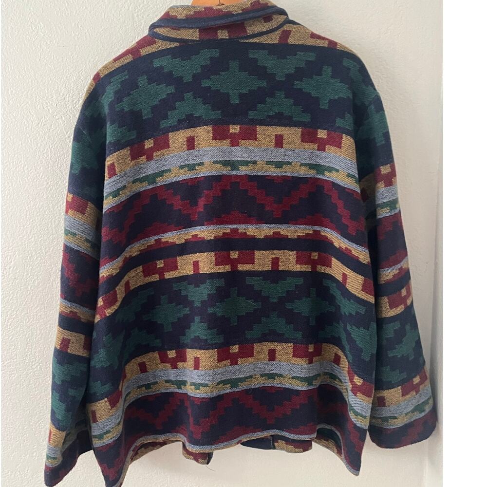 Women's Willow Ridge Wool Blend Coat Jacket Southwest Boho Vintage 90s Plus Size - Picture 2 of 5
